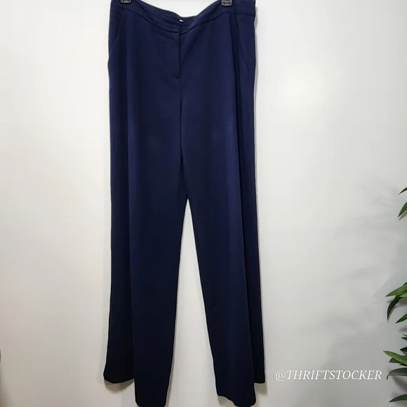 Trina Turk navy blue wide leg pants - Picture 2 of 10